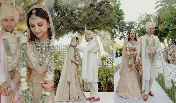 Parineeti Chopra - Raghav Chadha wedding: Watch video of the actress walking down the aisle and an emotional exchange with the groom's parents