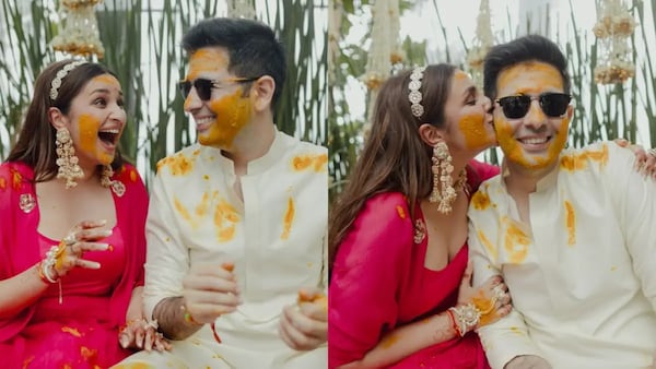 Parineeti Chopra and Raghav Chadha's haldi ceremony pics are all about love