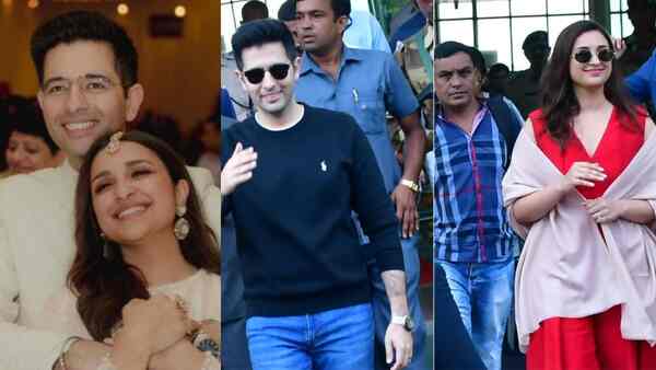 Raghav Chadha, Parineeti Chopra arrive in Udaipur ahead of their wedding; airport authorities welcome them in a grandeur way