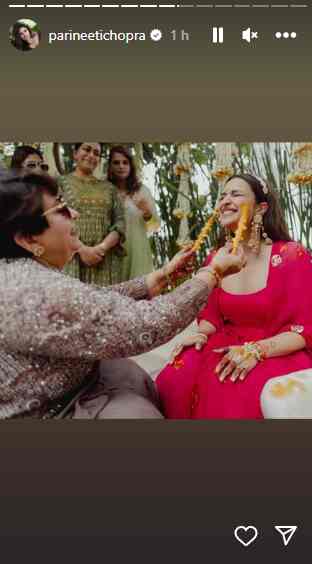 Parineeti Chopra and Raghav Chadha's haldi ceremony pictures. (Source: Instagram)