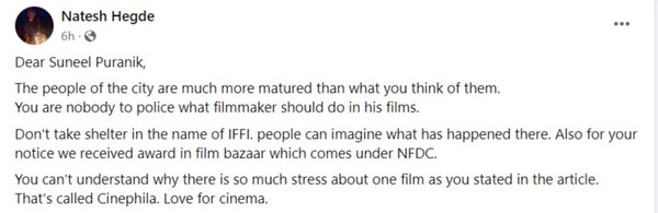 Natesh on the BIFFes snub