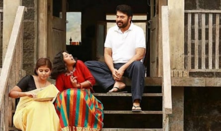 Name the movie in which Mammootty plays the role of a single father raising a daughter with cerebral palsy.