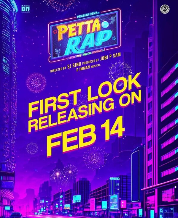 Petta Rap - First Look of Prabhu Deva-starrer to be out on Valentine's Day!  Here's more about the musical actioner