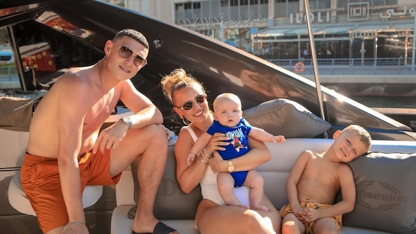 Foden and Rebecca has three kids. Image | X