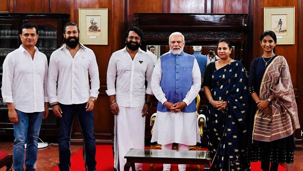 PM Modi hosts Yash, Rishab Shetty, Ashwini Puneeth over, see photos