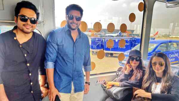 Ponniyin Selvan: Aishwarya Rai, Karthi, Trisha and Jayam Ravi arrive at Delhi for the promotional tour