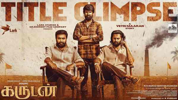 First poster of Garudan out; Soori, Sasikumar and Unni Mukundan don rugged looks