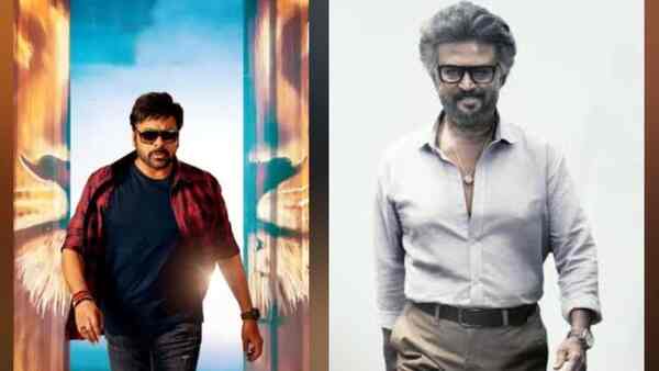 Posters of Chiranjeevi's Bholaa Shankar and Rajinikanth's Jailer