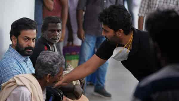 Prithviraj and Dijo Jose Antony on the sets of Jana Gana Mana