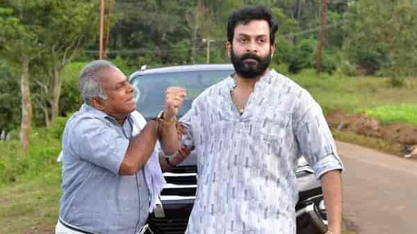 Prithviraj and Kottayam Ramesh in Ayyappanum Koshiyum