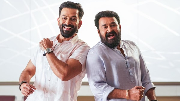 Prithviraj and Mohanlal in a still from Bro Daddy