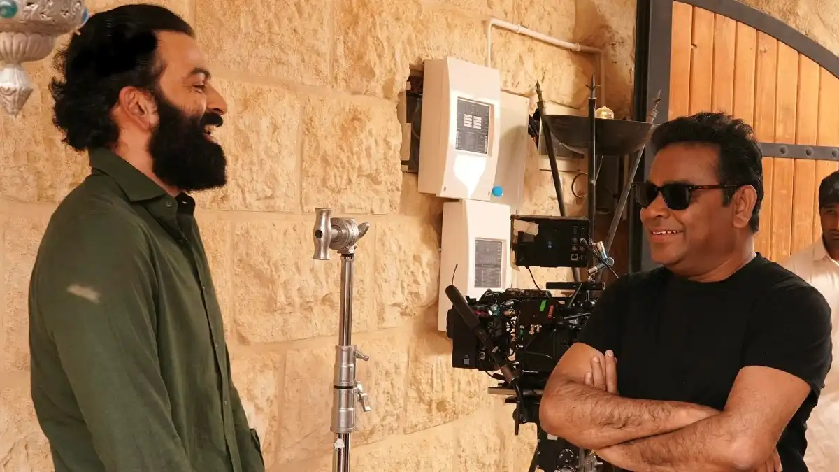 AR Rahman visits sets of Prithviraj’s Aadujeevitham in Jordan as part of his first Malayalam film in 30 years