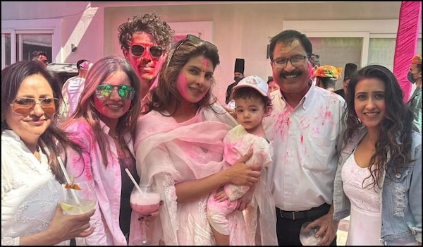 Priyanka Chopra, Nick Jonas celebrates Holi with daughter Malti Marie and Chopra family, check Inside pics