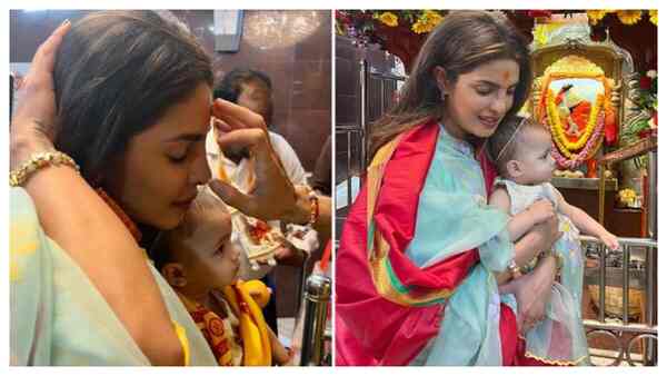 Priyanka Chopra, Nick Jonas and daughter Malti Marie seek blessings at Siddhivinayak Temple