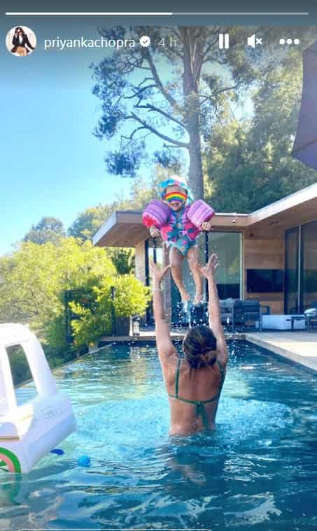 Priyanka Chopra gets playful with daughter Malti Marie.