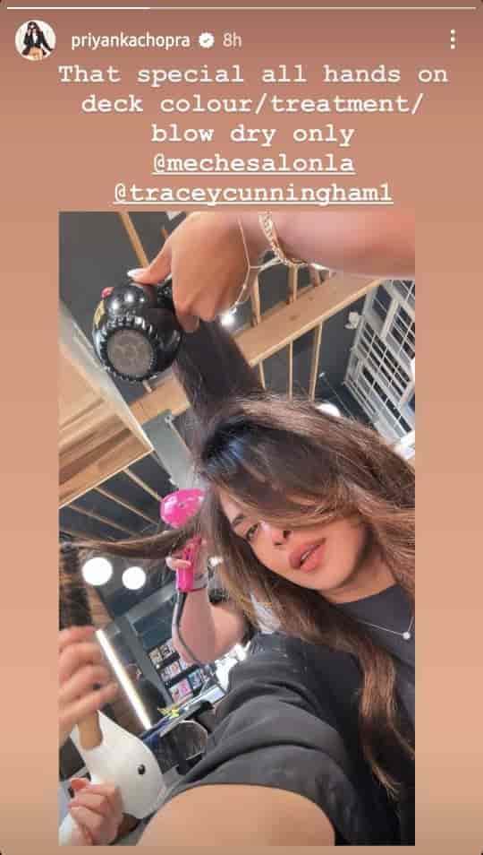 Priyanka Chopra gets ready for Parineeti Chopra's wedding.