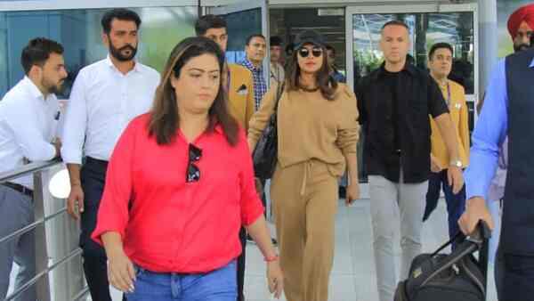 Priyanka Chopra Jonas arrives in Delhi ahead of her cousin Parineeti Chopra's engagement with politico Raghav Chadha