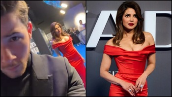Citadel London premiere: Priyanka Chopra's 'red dress' makes Nick Jonas go  weak in the knees