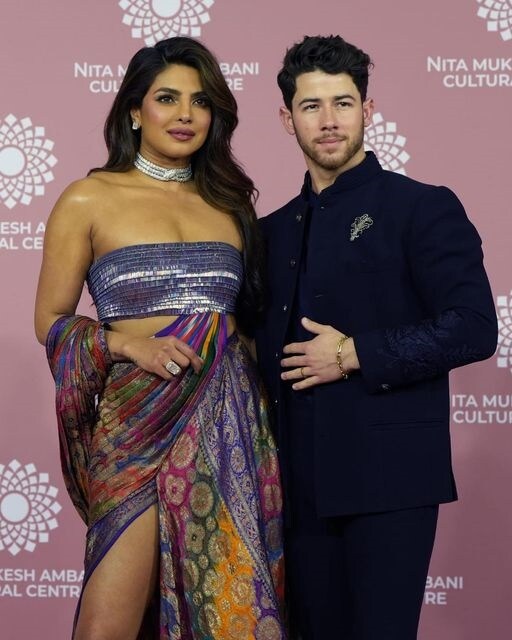 Priyanka Chopra Jonas and Nick Jonas (Courtesy: Nita Mukesh Ambani Cultural Centre/Instagram)