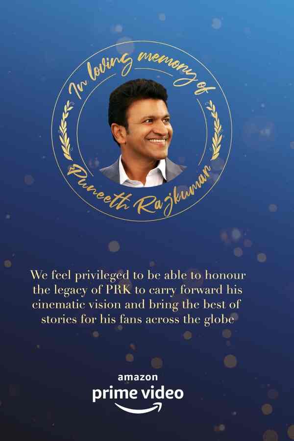 The late Puneeth Rajkumar had an ongoing deal with Amazon Prime Video