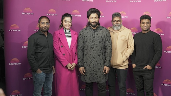 Pushpa The Rise: Allu Arjun, Rashmika Mandanna and Sukumar go all out to promote the actioner in Russia