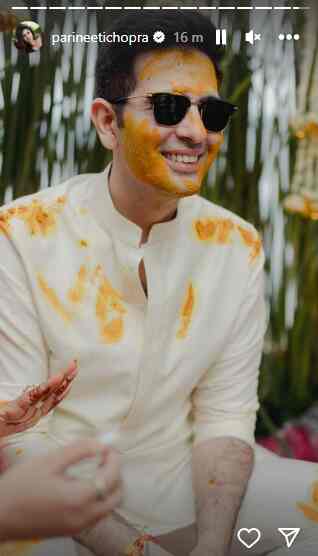 Parineeti Chopra and Raghav Chadha's haldi ceremony pictures. (Source: Instagram)