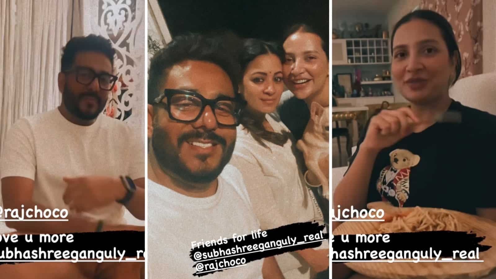 https://www.mobilemasala.com/film-gossip/Raj-Chakraborty-Subhashree-Ganguly-and-Barkha-Bisht-share-candid-moments-of-their-friendship-i280065