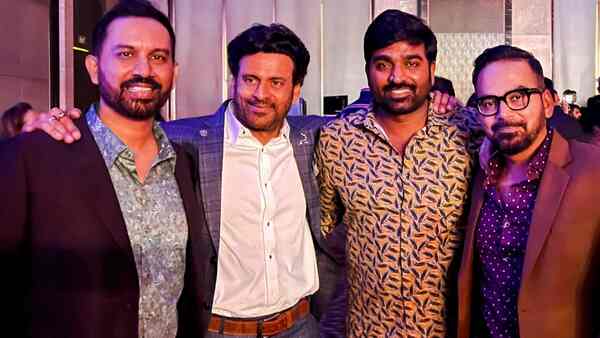 'There's more to it than meets the eye': Raj & DK drop a major hint as they pose with Manoj Bajpayee, Vijay Sethupathi