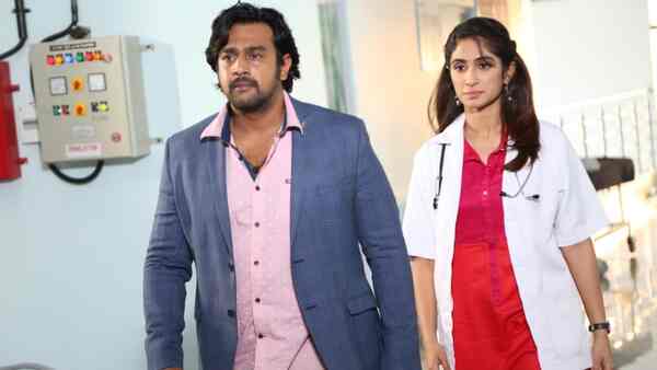 Chiranjeevi Sarja and Deepti Sati in the film