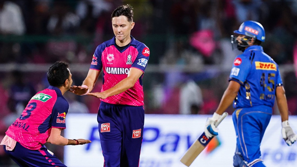 Is it a repeat telecast? Fans react as MI's Rohit Sharma, Ishan Kishan, Suryakumar Yadav and Mohammad Nabi fall to RR's bowling