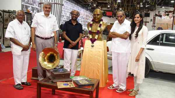 Rajinikanth visits AVM Heritage Museum, Jailer star's pics with SP Muthuraman and Saravanan go viral