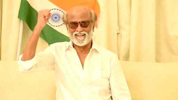 Superstar Rajinikanth hoists the Tricolour at his home; requests everyone to celebrate the 75th Independence Day with pride