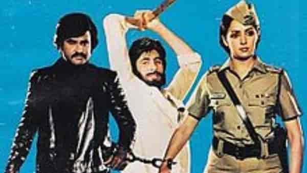 Rajinikanth and Amitabh Bachchan in Andha Kanoon