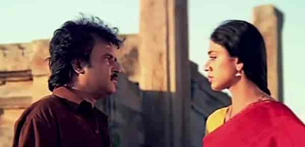 Rajinikanth and Shobana in Thalapathi (1991)