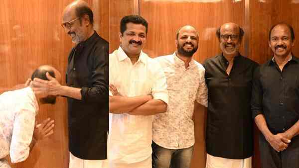 Rajinikanth meets with the team of 2018: Everyone is a Hero in Thiruvananthapuram