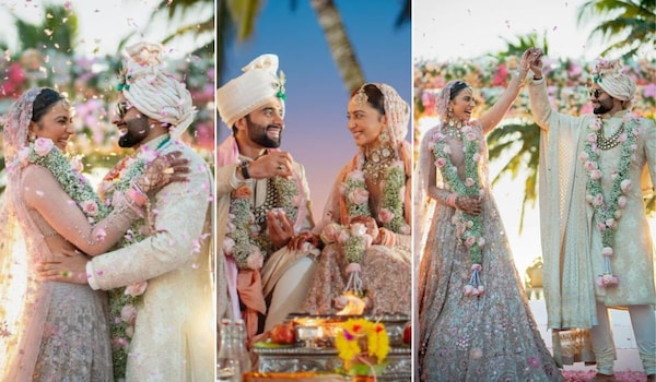 Rakul Preet - Jackky Bhagnani's wedding: Newlyweds all smiles as they happily pose for the media; SEE VIDEO