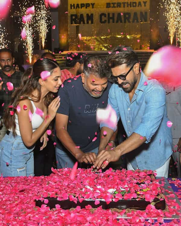 Ram Charan celebrates birthday on sets of RC 15