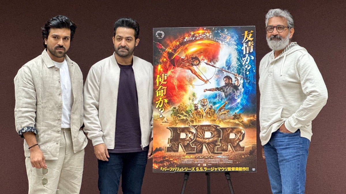 RRR in Japan: Jr NTR, Ram Charan and SS Rajamouli receive a grand welcome, spend time with Japanese media, fans