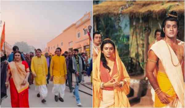 Ram Mandir ceremony - Ramayan stars Arun Govil, Dipika Chikhlia, and Sunil Lahiri march proudly to Ayodhya