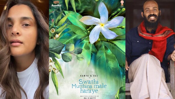 It's official! Raj B. Shetty and Ramya come together for a romantic drama titled 'Swathi Mutthina Male Haniye'