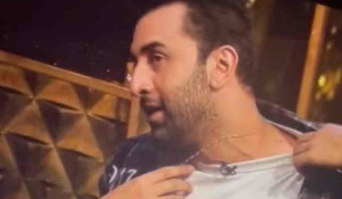 Animal star Ranbir Kapoor flaunts his ‘Raha’ tattoo on a talk show