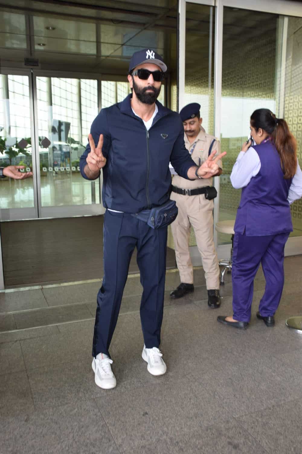 Ranbir Kapoor sports a victory sign. Here's why. 