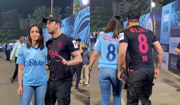 Ranbir Kapoor and Alia Bhatt attend football match at Indian Super League in Mumbai