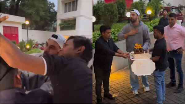 Watch: Animal star Ranbir Kapoor cuts birthday cake, takes selfies with fans