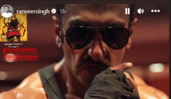 Singham Again: Ranveer Singh shows off his beefed-up body as he preps for the Rohit Shetty film