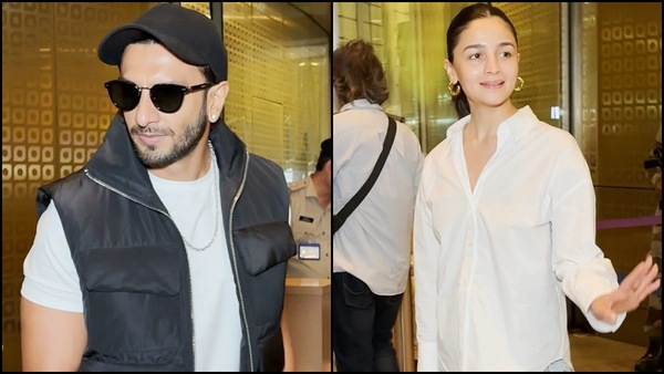 Photos: Ranveer Singh and Alia Bhatt jet off to Vadodara for Rocky Aur Rani Kii Prem Kahaani's first promotional gig