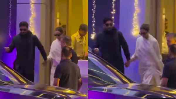 Watch | Ranveer Singh, Deepika Padukone serve major couple goals as they walk hand-in-hand at the airport