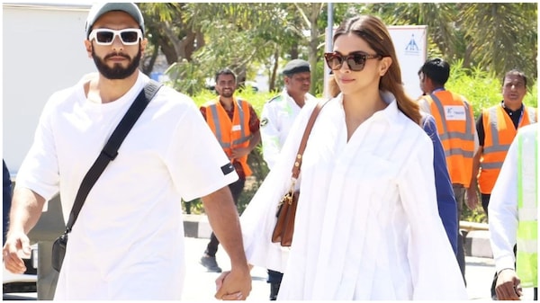 Pregnant Deepika Padukone, Ranveer Singh hold hands and don similar clothes as they jet off from Jamnagar