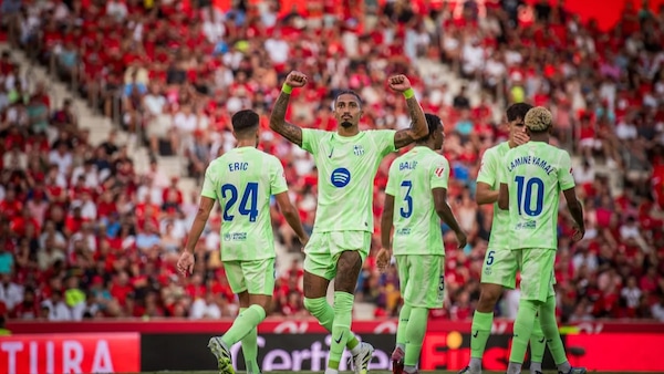 Raphinha opened the scoring for FC Barcelona against Mallorca. Image | fcbarcelona.com