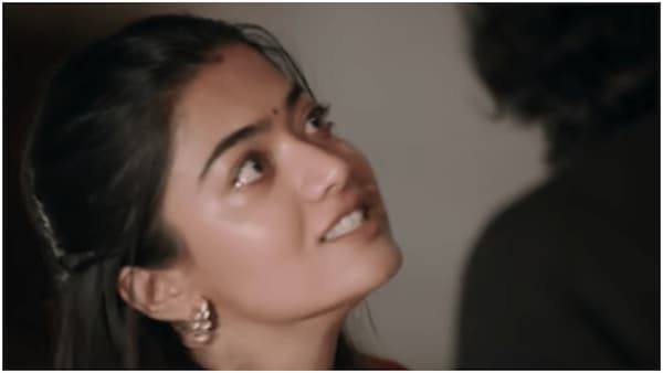 Rashmika Mandanna in a still from Animal trailer